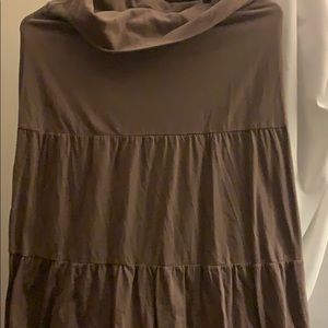 Long brown summer skirt